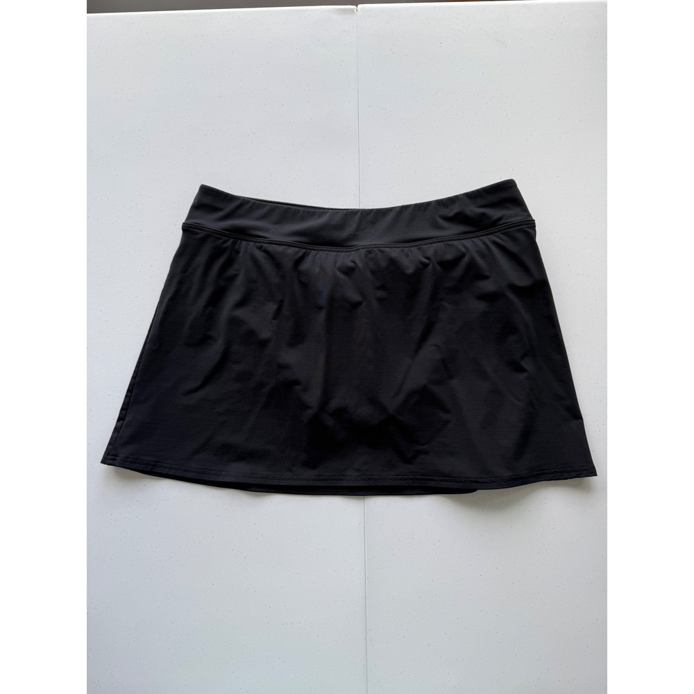 Lands' End Black Swim Skirt Bottom M size 10 NWOT Figure Control